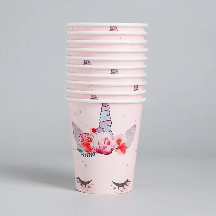 Стакан одноразовый бумажный «Единорог», 250 мл.