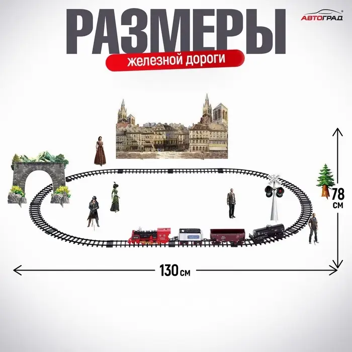 Железная дорога &laquo;Скорый поезд&raquo;, радиоуправление, эффект дыма