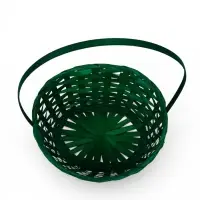 Набор корзин 3 шт 22х18x10 24х19x10 27х21x10 см ручка h=24/26/28 см зеленый