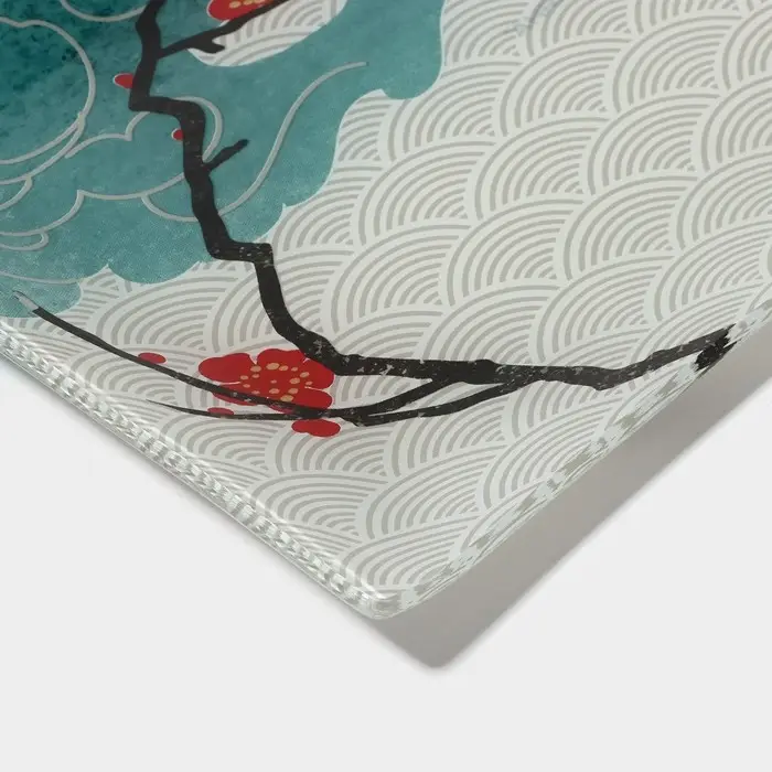 Набор для суши Доляна &laquo;Абстракция&raquo;, 3 предмета: соусники 8&times;2 см, 8&times;6 см, подставка 25&times;15&times;2 см, стекло