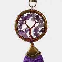 Брелок ловец снов "Великое древо" 19 см, цв. фиолетовый Брелок ловец снов "Великое древо" 19 см, цв. фиолетовый