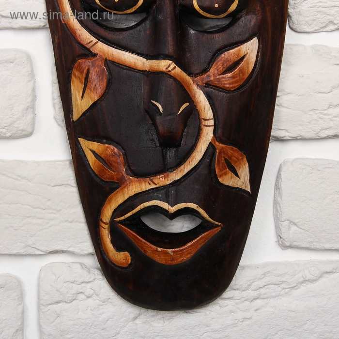 Маска дерево Маска дерево "Геккон" 50х16,5х2,5 см