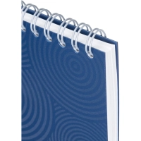 Блокнот Комус на спирали, синий, А5, 80л, клетка