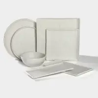 Блюдо для подачи Magistro Slate, 26.5&times;15 см, фарфор, белое