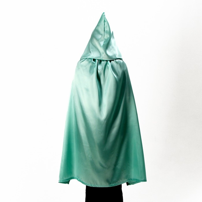Карнавальный плащ взрослый, длина 120 см, атлас, цвет мятный Карнавальный плащ взрослый, длина 120 см, атлас, цвет мятный