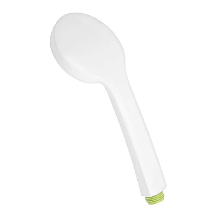 Лейка для душа ZEIN Z0207, 1 режим, пластик, белая, с, зелёная, вставка