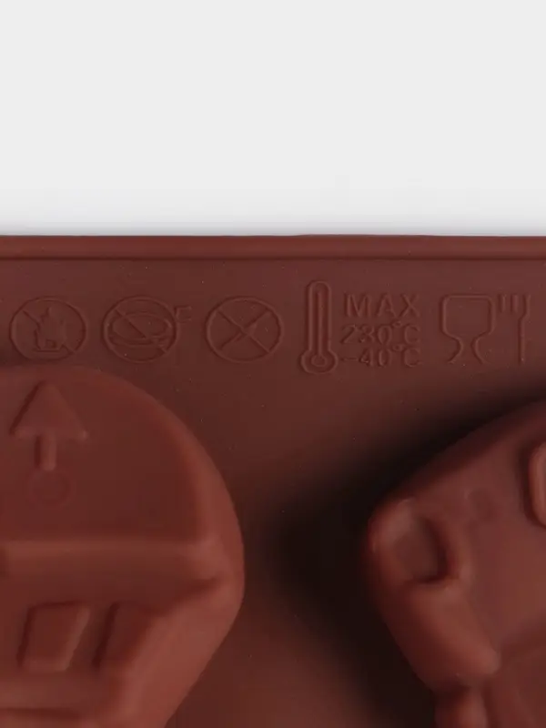 Форма для мармелада и шоколада Доляна &laquo;Машинки&raquo;, силикон, 21&times;11 см, 8 ячеек (4.3&times;3.5 см), коричневая