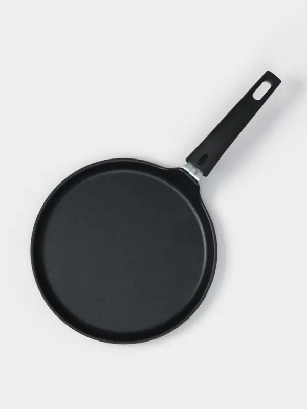 Сковорода блинная KUKMARA &laquo;Традиция&raquo;, d=24 см, съёмная ручка, антипригарное покрытие, алюминий, чёрная