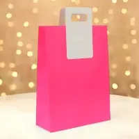 Пакет подарочный с вырубной ручкой 30&times;40&times;12 см, фуксия
