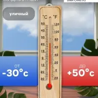 Термометр уличный, спиртовой, дерево