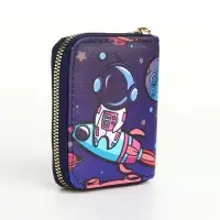 Кошелёк детский &laquo;Космос&raquo;, на молнии, синий