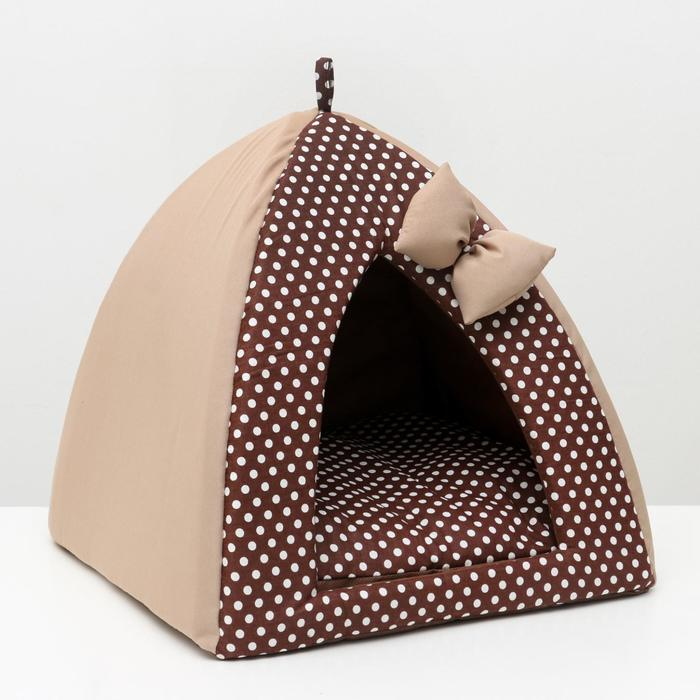 Домик-вигвам  Домик-вигвам "Нежность", 40 х 40 х 37 см, бязь, коричневый