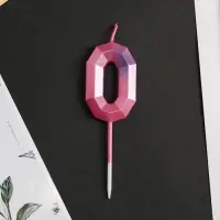 Свеча для торта, цифра «0», 8,5 х 3 см