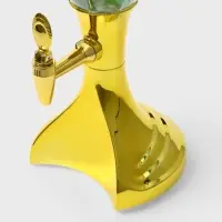 Башня пивная MonlinGold, колба 3 л, ёмкость для льда, подсветка, пластик, золотистый