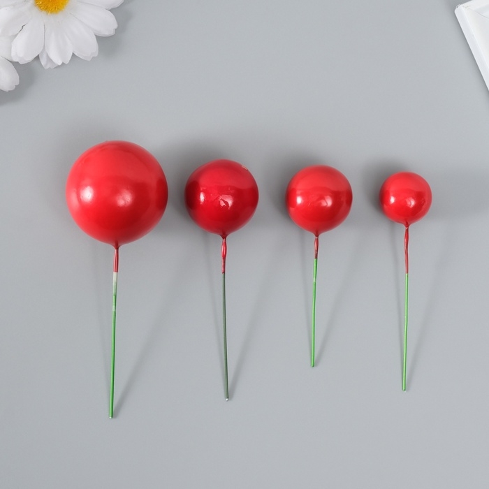 Декор для творчества Декор для творчества "Шарики красные" d=2; 3; 3,5 и 4 см набор 20 шт