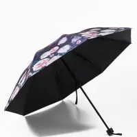 Зонт механический &laquo;Пионы&raquo;, эпонж, 4 сложения, 8 спиц, R=48/56 см, d=96 см, МИКС