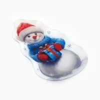 Блюдо новогоднее плоское &laquo;Снежик&raquo; в форме снеговика, 13.4&times;20.5 см