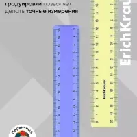 Линейка ErichKrause. Pastel, 20 см, двухсторонняя шкала, МИКС