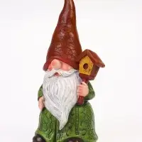 Садовая фигура из полистоуна &laquo;Гном со скворечником&raquo;, 13&times;14&times;30 см, Greengo