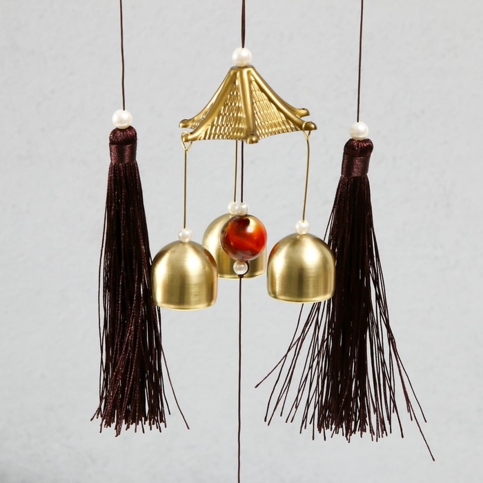 Музыка ветра металл Музыка ветра металл "Волк" 4 колокольчика 52х12,5х2,7 см