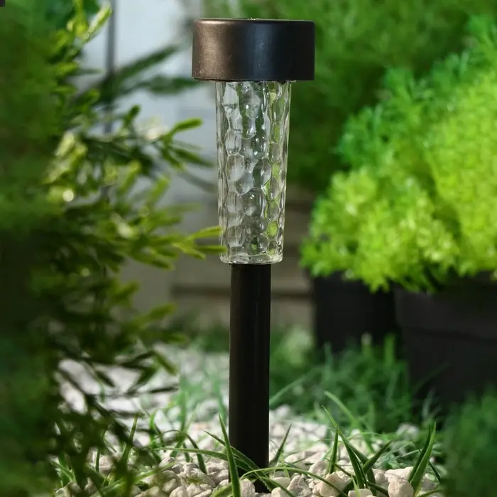 Садовый светильник &laquo;Трапеция&raquo;, уличный, на солнечной батарее, 5.5&times;34&times;5.5 см, 1 LED, свечение белое