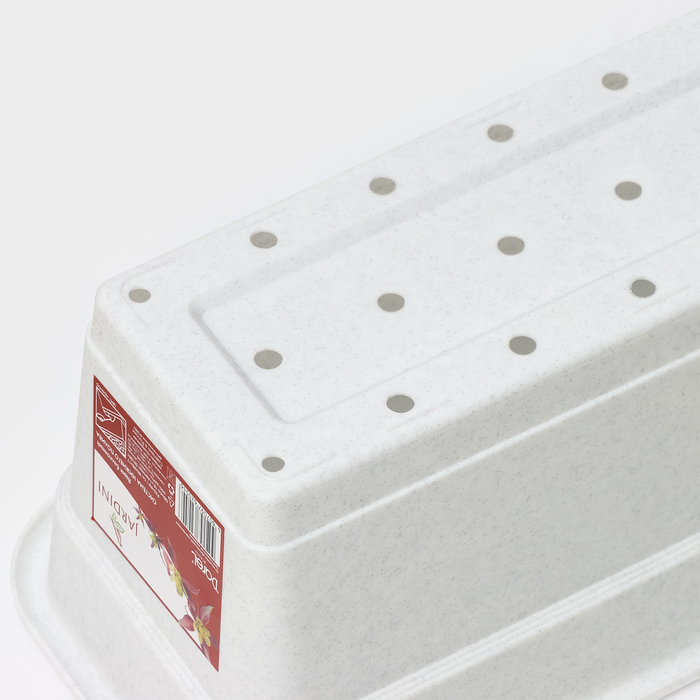 Ящик балконный для цветов, 16 л, 80 см, цвет мрамор Ящик балконный для цветов, 16 л, 80 см, цвет мрамор