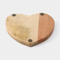 Блюдо в форме сердца &laquo;Крабы&raquo;, 20.5&times;20&times;2.3 см, дерево манго