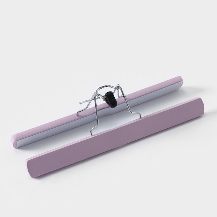 Вешалки для брюк и юбок LaDо́m Brillant, 30×17×2,4 см, 2 шт, деревянные, цвет розовый Вешалки для брюк и юбок LaDо́m Brillant, 30×17×2,4 см, 2 шт, деревянные, цвет розовый