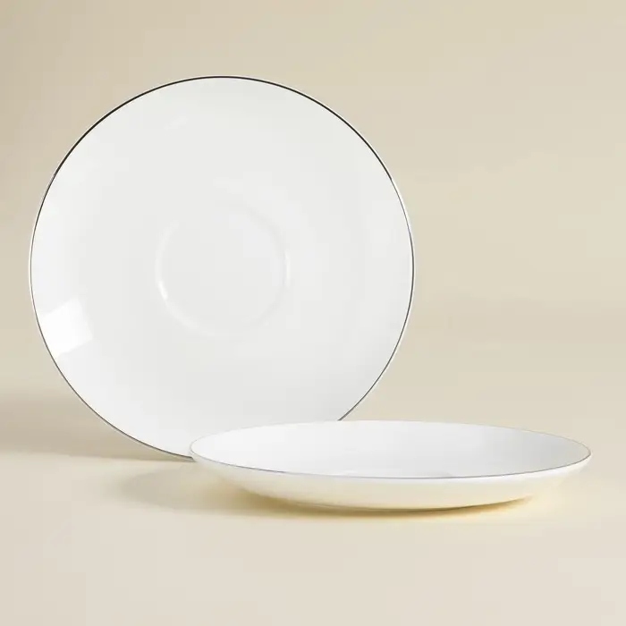 Чайные пары SL Home &laquo;Каскарон&raquo;, 240 мл, набор 2 шт., костяной фарфор, белые