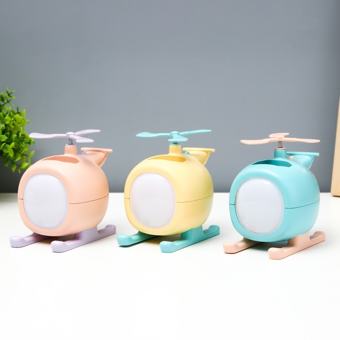 Ночник Ночник "Вертолёт" LED 1,5Вт USB АКБ МИКС 12х8х10,5 см RISALUX