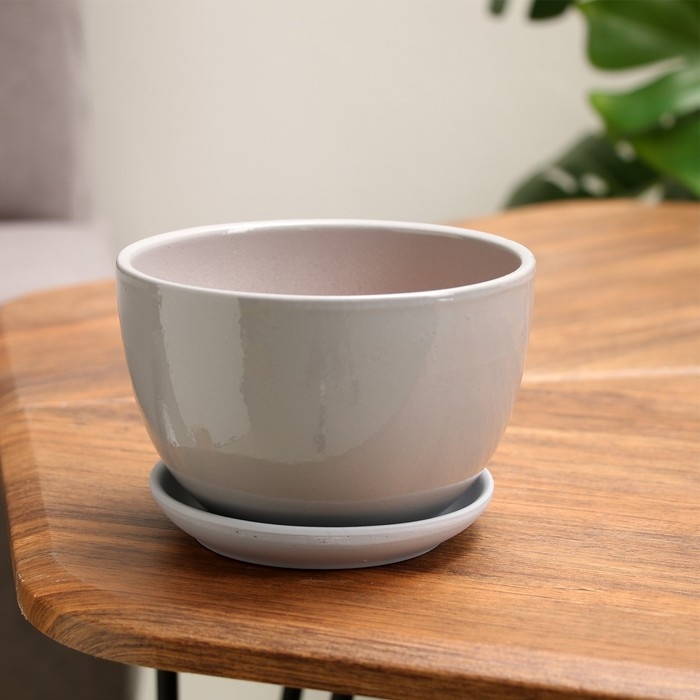 Горшок цветочный Горшок цветочный "Серый" 0,75л