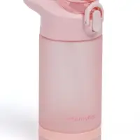 Бутылка для воды onlytop, 550 мл, тритан, с трубочкой, с поильником, розовая