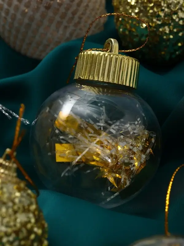 Ёлочные игрушки &laquo;Капризы зимы&raquo;, шары новогодние, d=6 см, 9 шт. золото