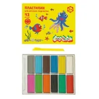 Пластилин &laquo;Каляка-Маляка&raquo;, 12 цветов, 180 г, со стеком