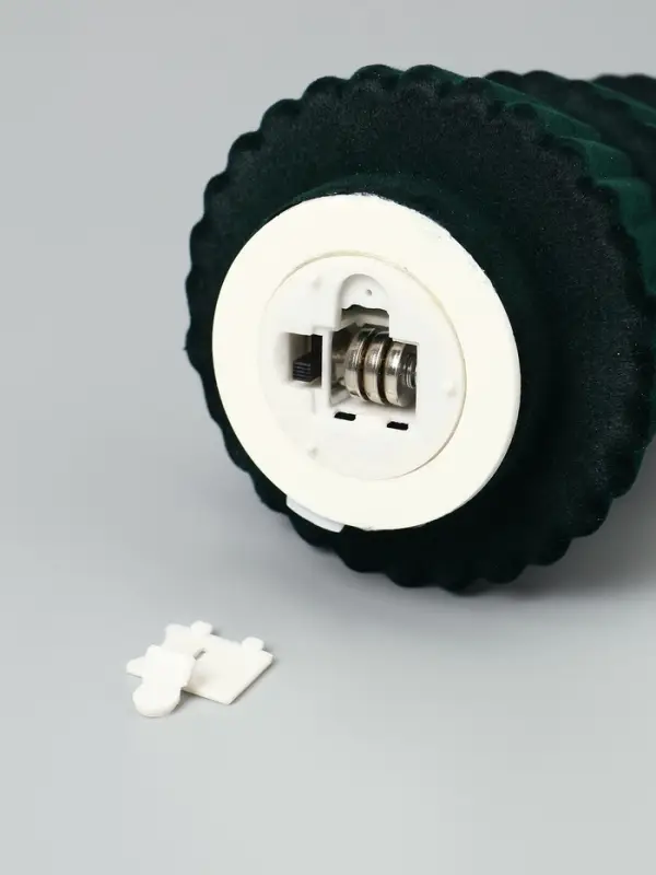 Фигура светодиодная "Елка зеленая бархатная", 5 LED, 23 см, от бат. 3xAG13, Т/БЕЛЫЙ