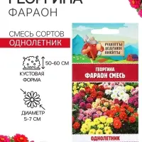 Семена цветов Георгина &laquo;Фараон&raquo;, смесь окрасок, 0.3 г, &laquo;Рецепты дедушки Никиты&raquo;