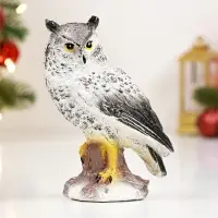Садовая фигура из гипса &laquo;Сова полярная&raquo;, 17&times;11&times;8 см