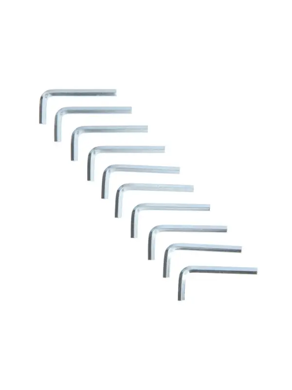 Ключ мебельный ТУНДРА, шестигранный Г-образный, сталь 45, 4 мм, 10 шт.