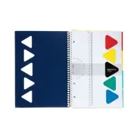 Тетрадь А4 96л кл "PROGRESSIVE CANVAS Синяя",пласт обл,греб,фигур высеч,4цв разд+лин+карм Тетрадь А4 96л кл "PROGRESSIVE CANVAS Синяя",пласт обл,греб,фигур высеч,4цв разд+лин+карм