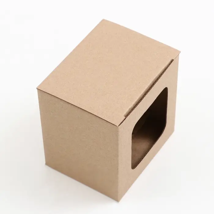 Коробка под кружку, с окном, 12×9.5×12 см
