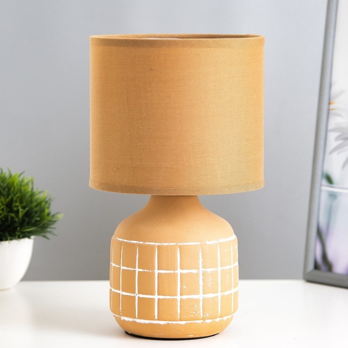 Настольная лампа Настольная лампа "Гликерия" E14 40Вт оранжевый 15х15х27 см RISALUX