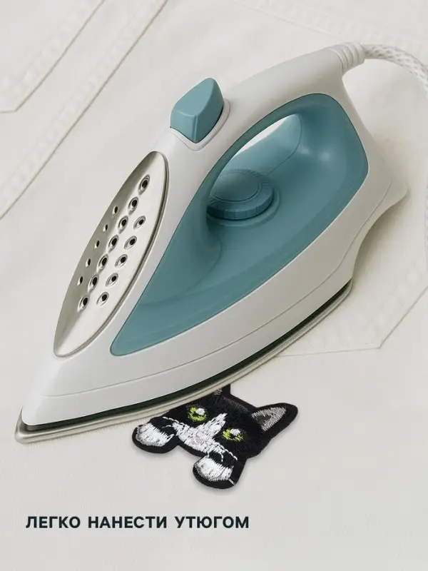 Термоаппликация &laquo;Котёнок с лапками&raquo;, 4&times;3.2 см, чёрная