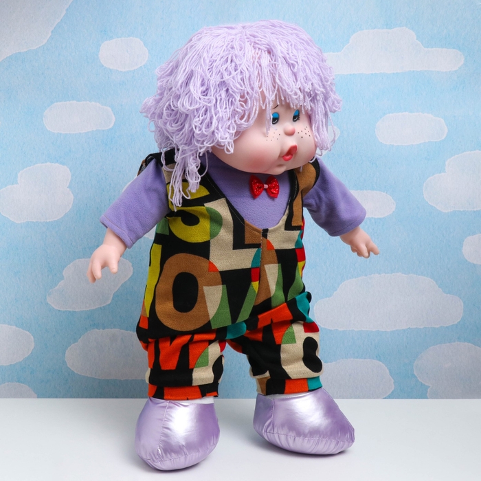 Кукла мягкая Кукла мягкая "Вилетта с цветными волосами" для девочек, резина, текстиль, 70 см, микс