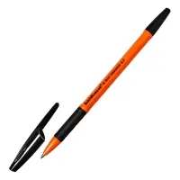 Ручка шариковая ErichKrause R-301 Orange Stick & Grip, узел 0.7 мм, чернила чёрные, резиновый держатель, длина линии письма 2000 метров