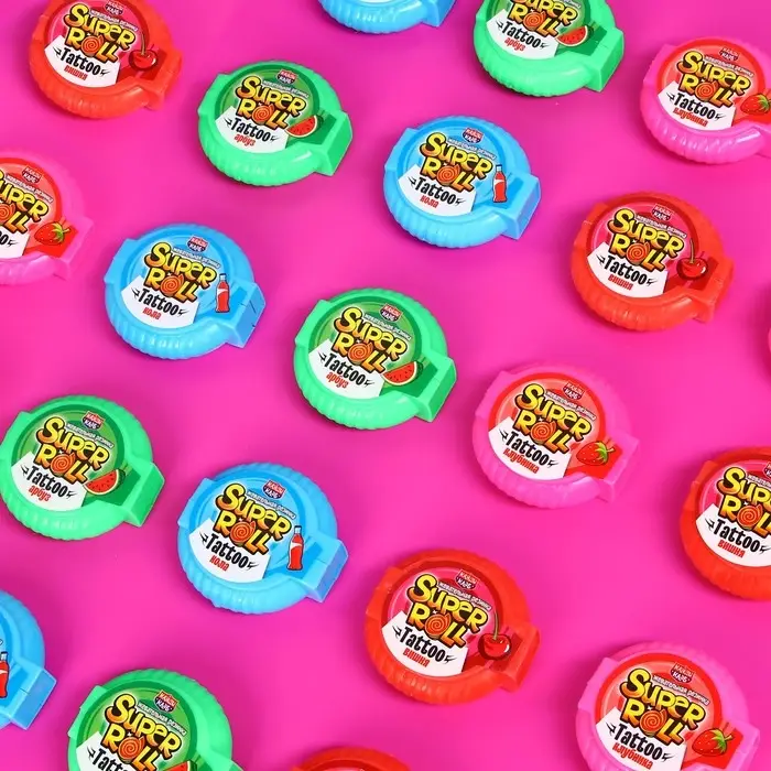Жевательная резинка SUPER ROLL TATTOO, ассорти, 12 г Жевательная резинка SUPER ROLL TATTOO, ассорти, 12 г