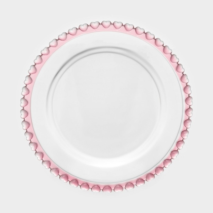 Тарелка стеклянная «Розе», 19,5×19,5×2 см Тарелка стеклянная «Розе», 19,5×19,5×2 см