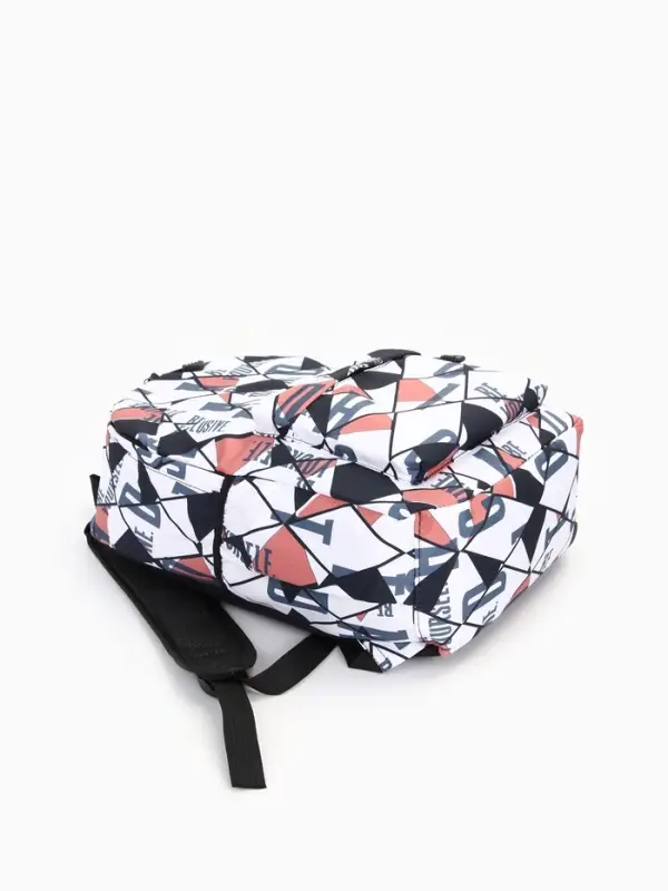 Рюкзак школьный на молнии, с карманами, с принтом, размер 30&times;13&times;42 см, красный