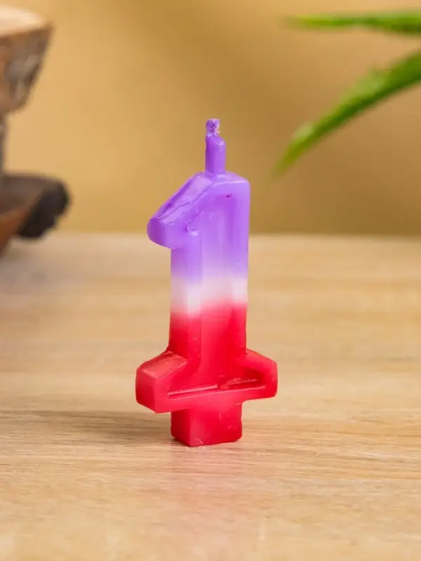 Свеча цифра "1" 8х3,75х1 см