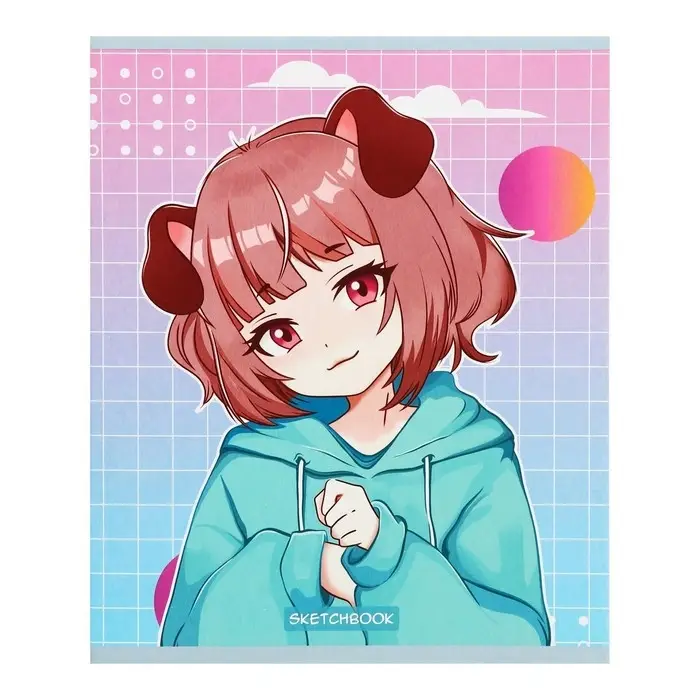 Тетрадь для скетчей А5, 16 листов Girl, обложка мелованный картон, блок 100 г/м² Тетрадь для скетчей А5, 16 листов Girl, обложка мелованный картон, блок 100 г/м²