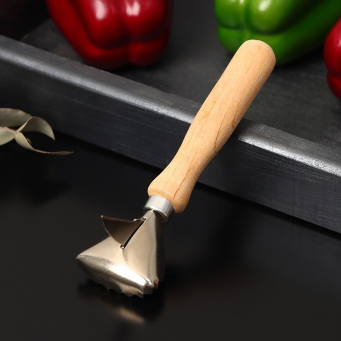 Рыбочистка с ножом для вспарывания «Традиционная», 16×5 см, с деревянной ручкой Рыбочистка с ножом для вспарывания «Традиционная», 16×5 см, с деревянной ручкой